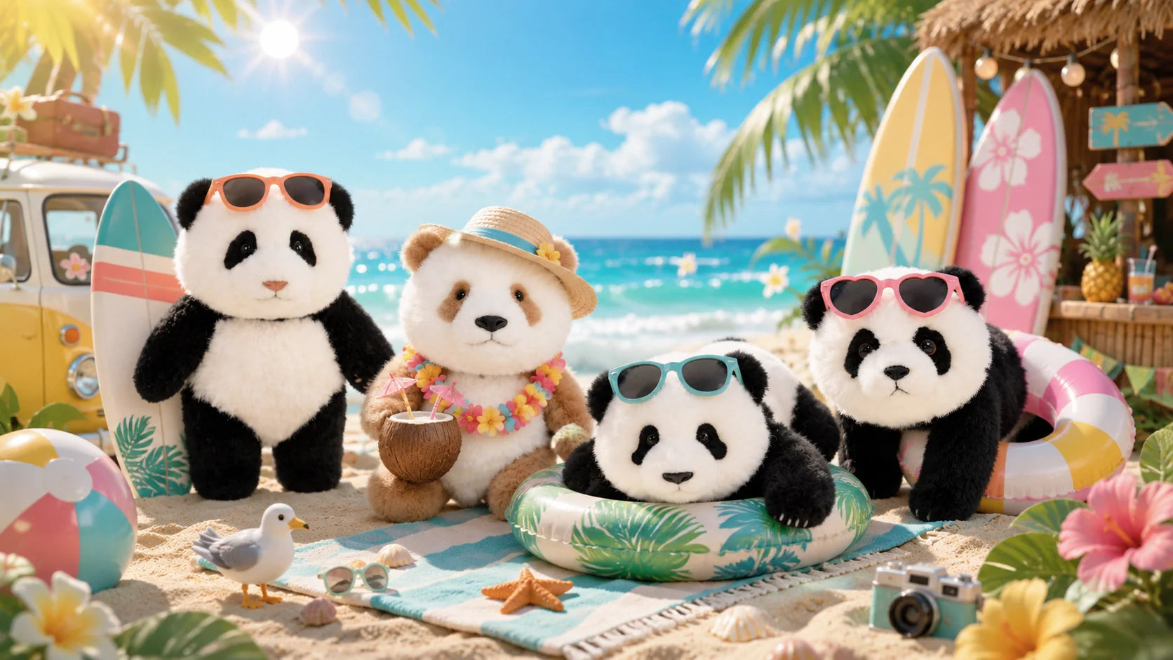 Panda Plush Toys for Summer Adventures