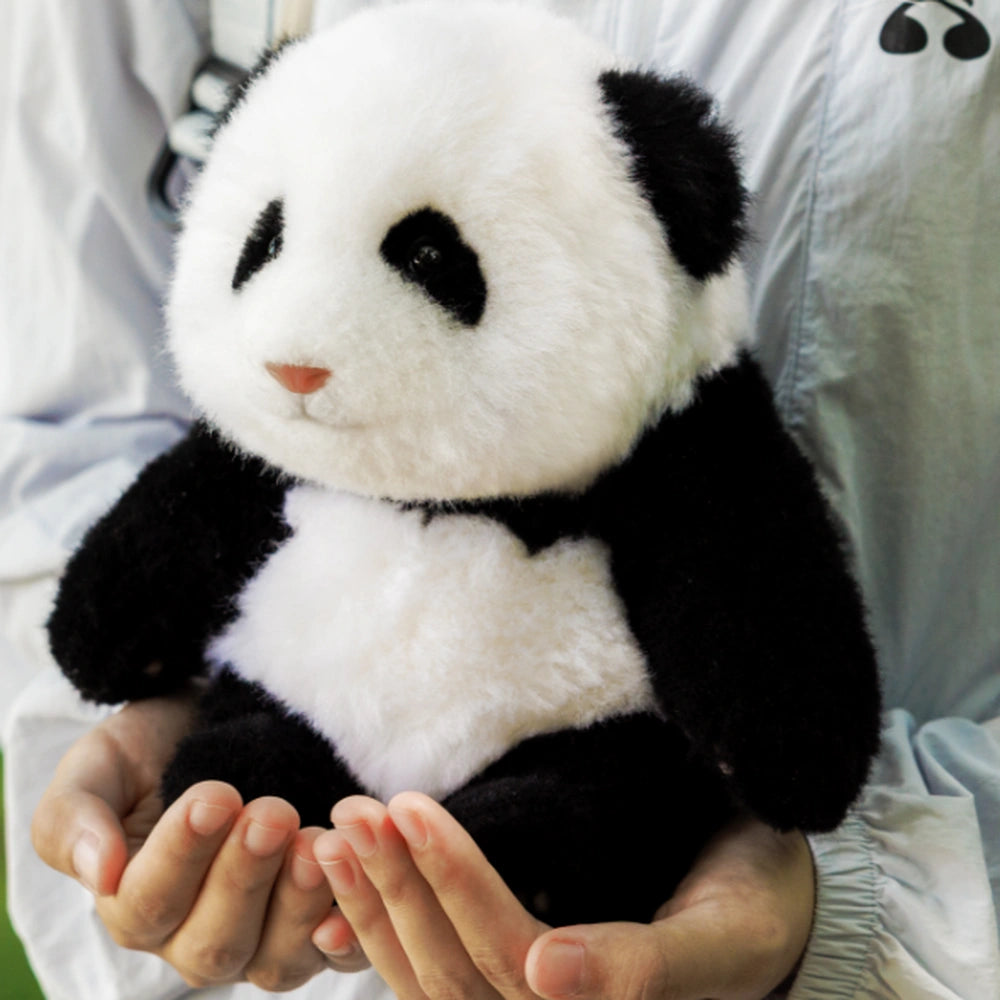 Big Head Panda “He Hua” Plush Toy – Poseable Skeleton Edition