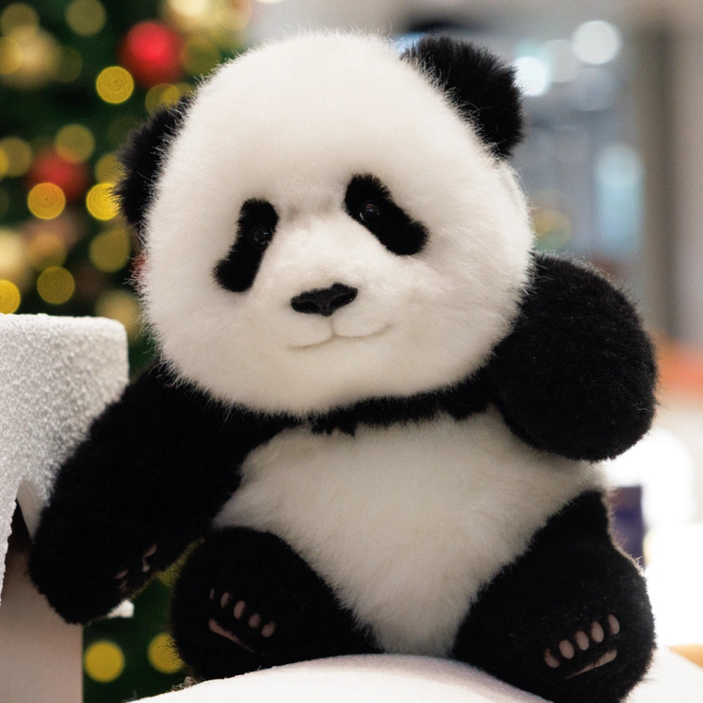Big Head Panda “Yu Ai” Plush Toy – Poseable Skeleton Edition