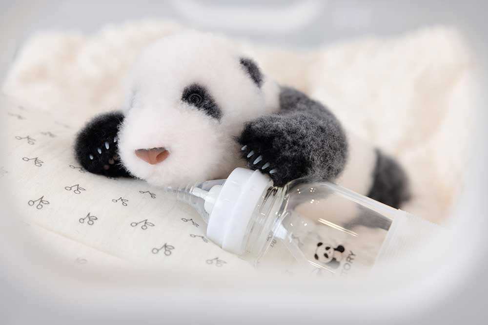 Newborn Panda Cub Plush – Sleeping & Awakening Editions