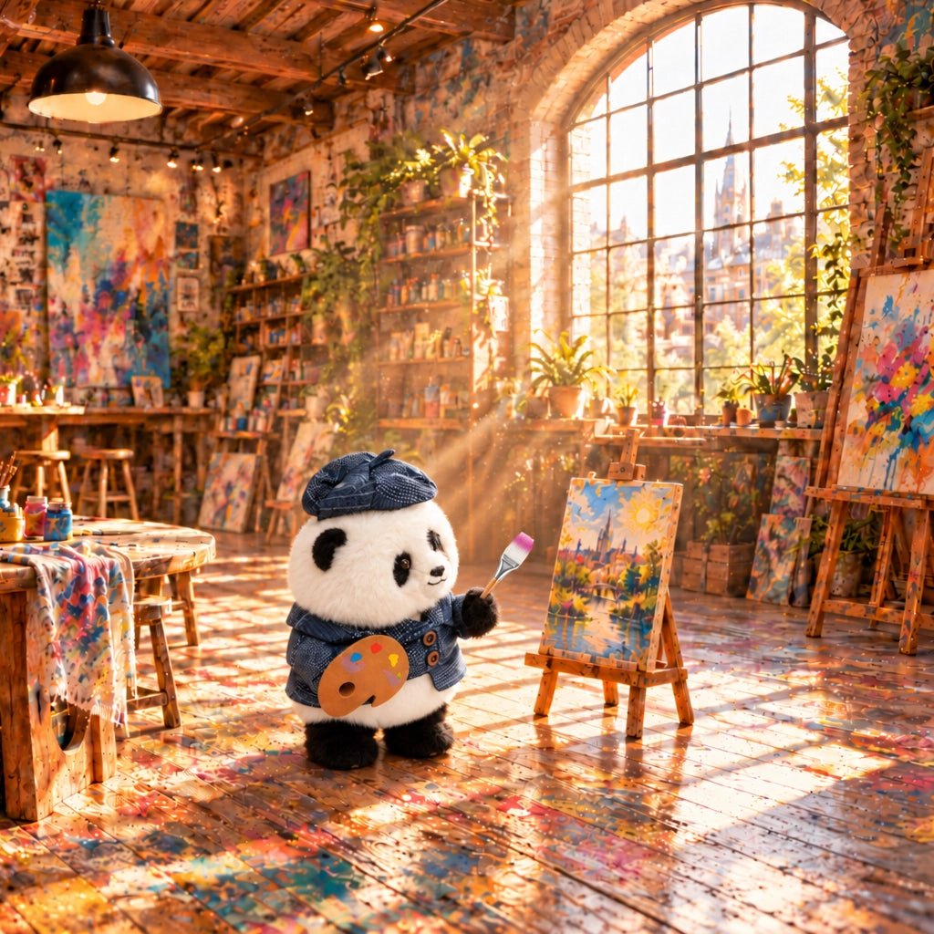 Artist Panda Plush – The Little Painter
