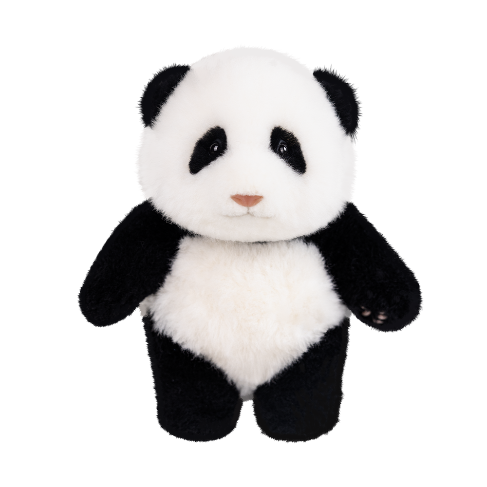 Big Head Panda “He Hua” Plush Toy – Poseable Skeleton Edition