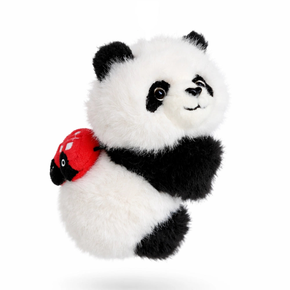 London Bus Wrist-Hugging Panda Plush Toy