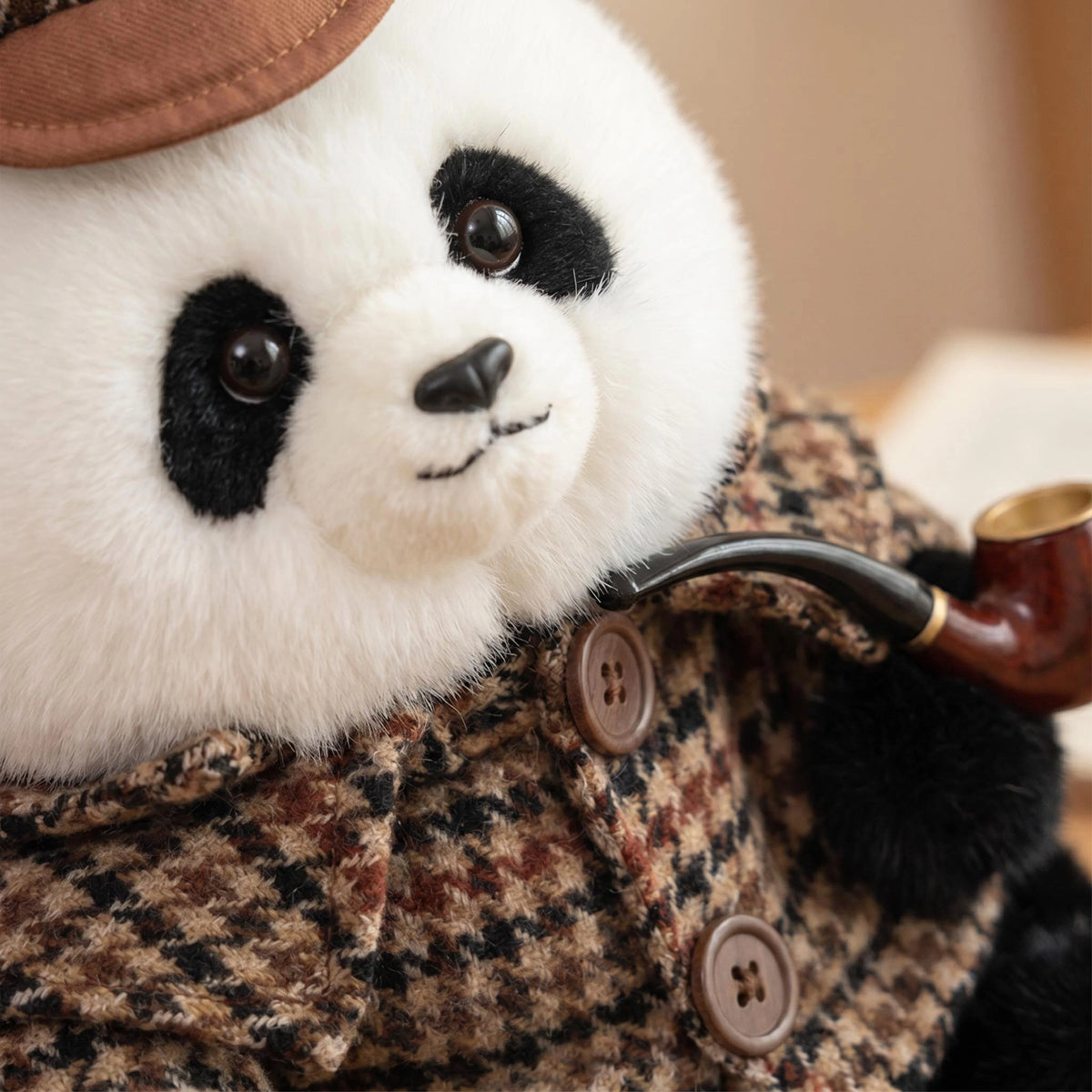 Detective Panda Plush Toy | British Tweed Character Soft Toy – Bamboo ...