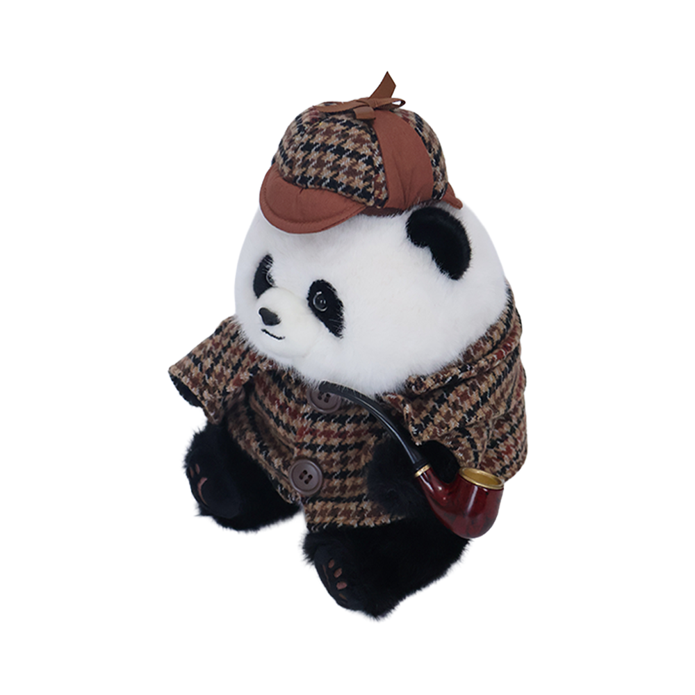 Detective Panda Plush Toy – British Tweed Explorer