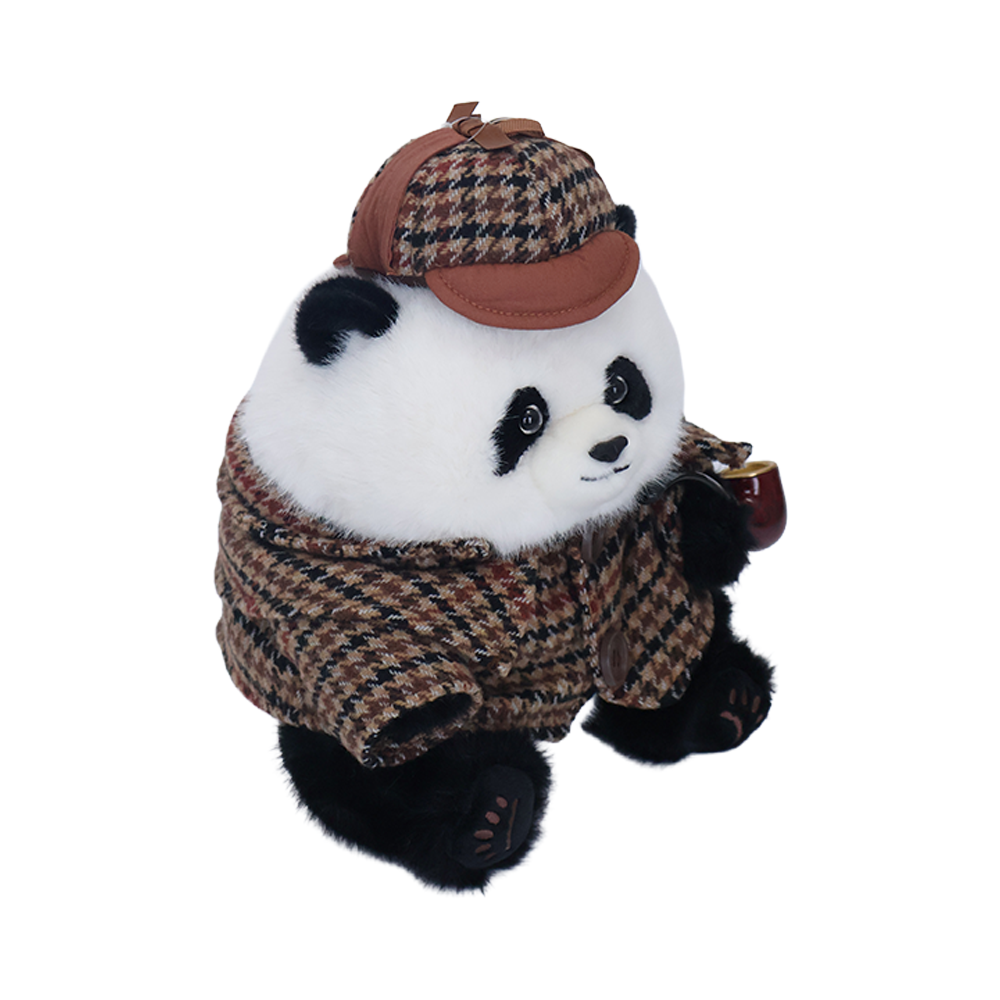 Detective Panda Plush Toy – British Tweed Explorer