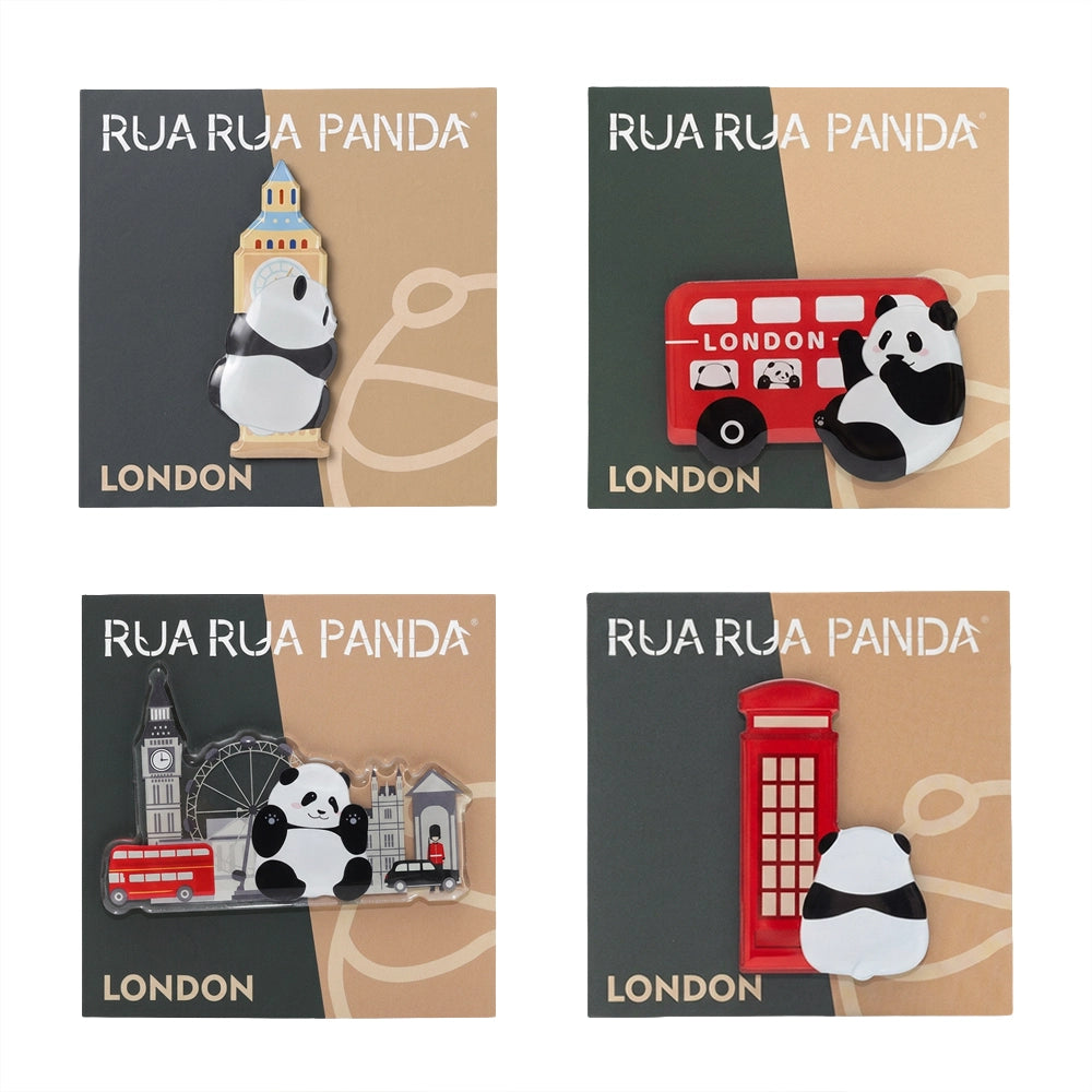 London Panda Fridge Magnet – Double-Decker Bus