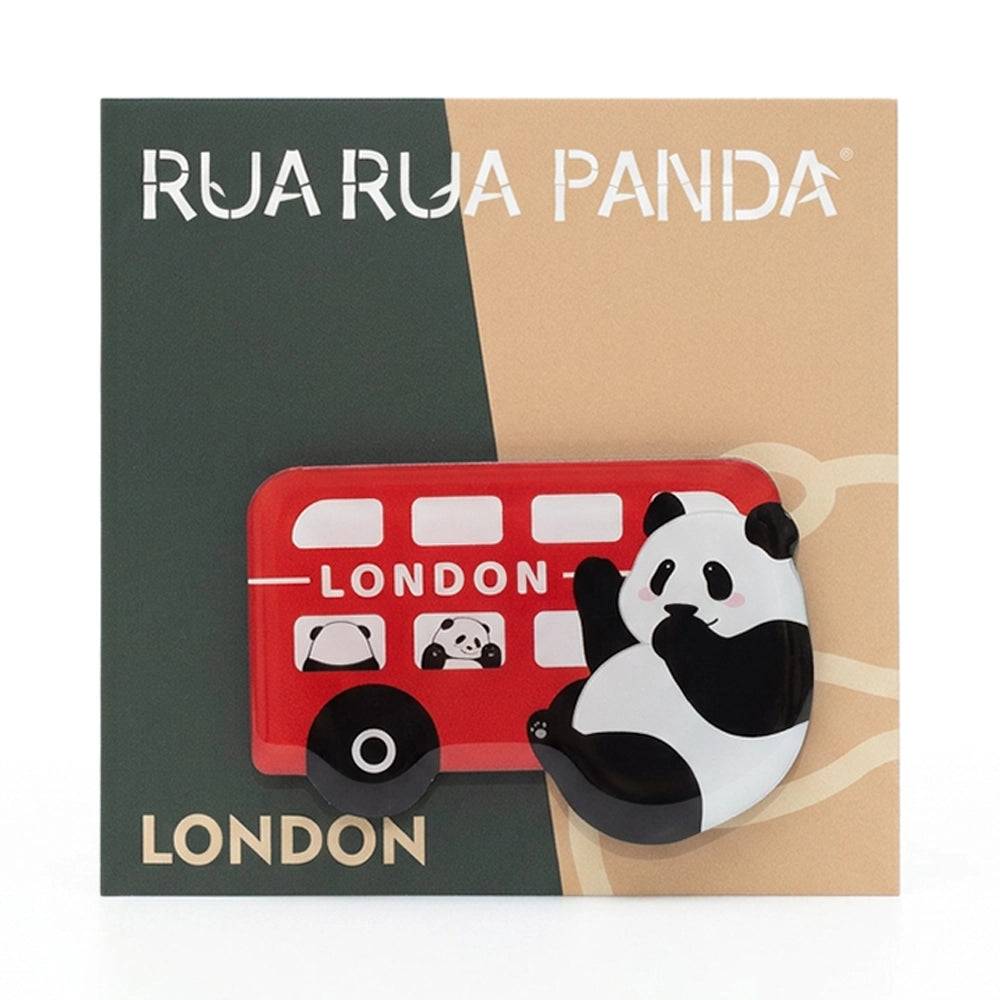 London Panda Fridge Magnet – Double-Decker Bus