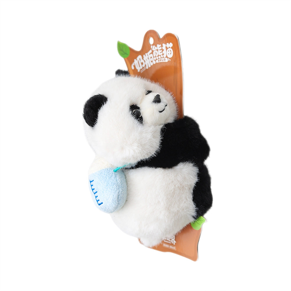 Milk Bottle Hugging Panda Plush Toy