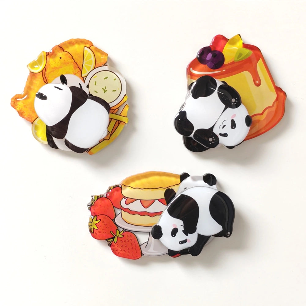 Afternoon Tea Panda Spinning Fridge Magnet – Pancakes