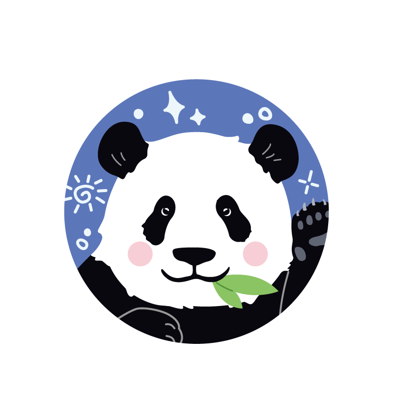 Panda Coaster Blue