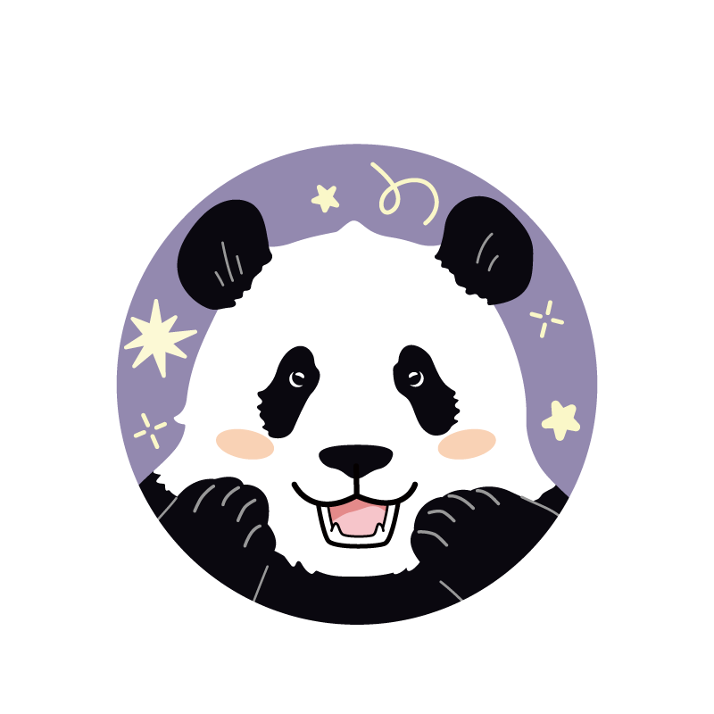 Panda Coaster Purple