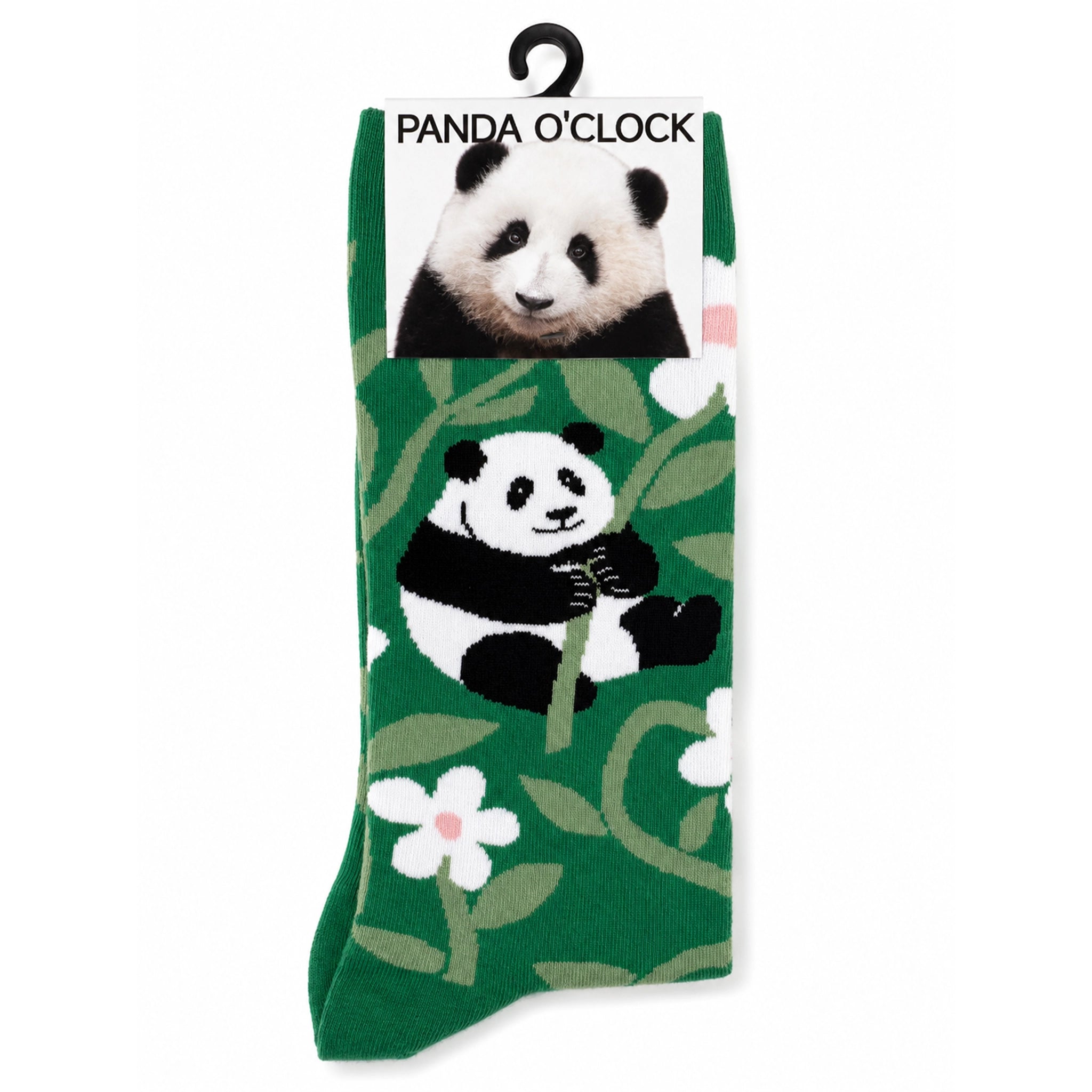 Panda Hua Hua Bouquet Socks Dark Green