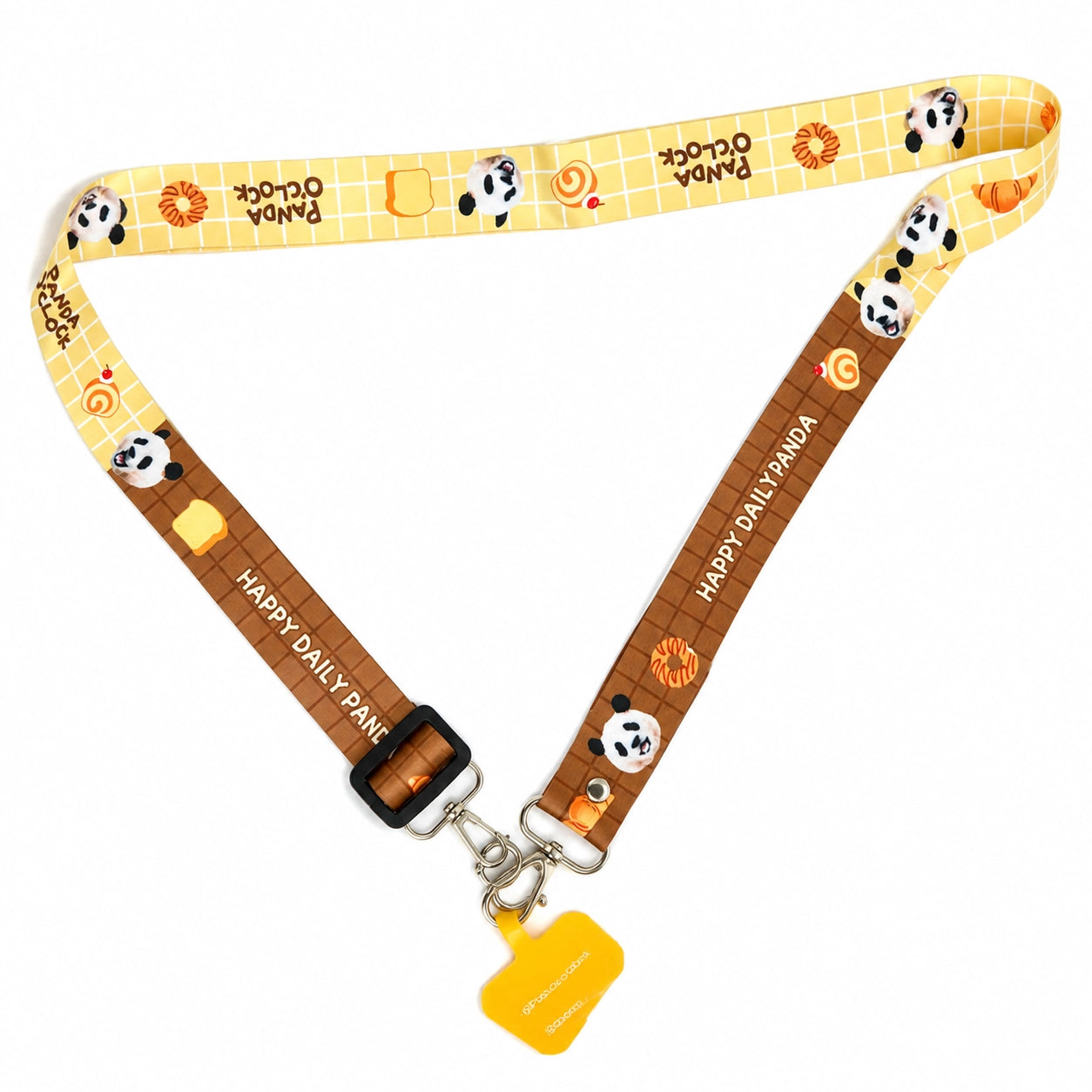 Panda Multipurpose Lanyard Yellow And Brown