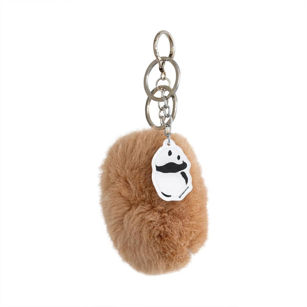 Panda Paw Keyring – Light Brown Edition