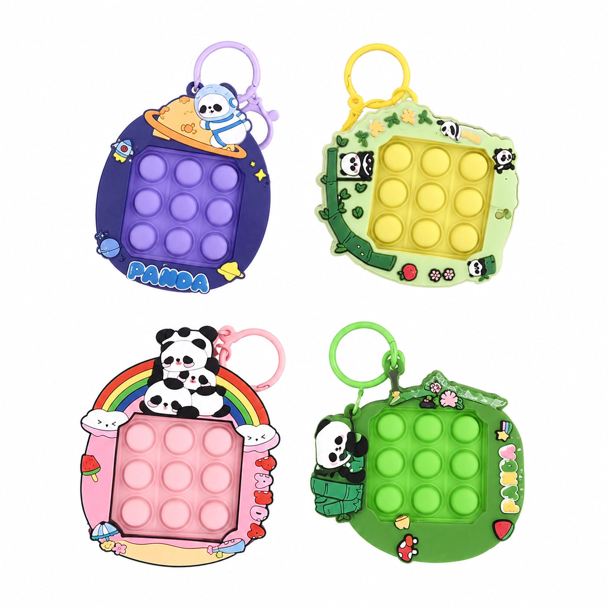 Panda Pop It Fidget Keyring