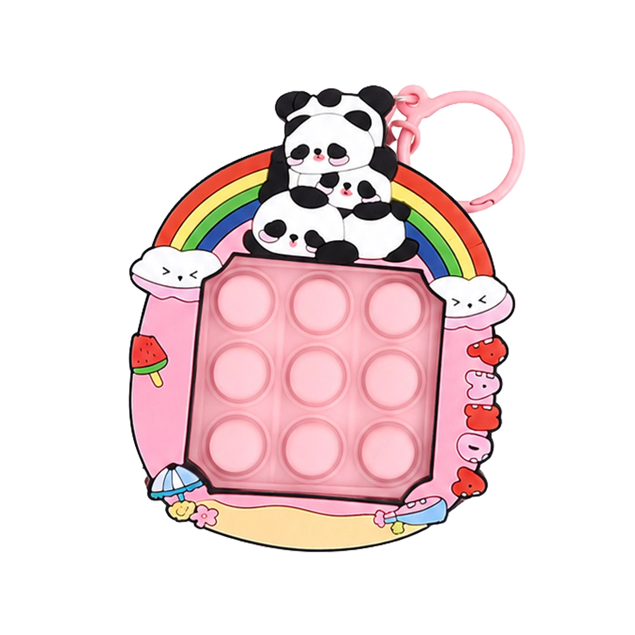 Panda Pop It Fidget Keyring