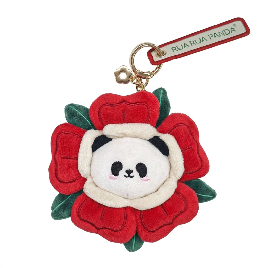 Red Bloom Panda Charm