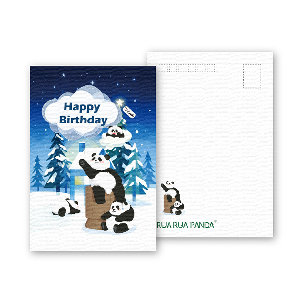 Snowy Panda Postcard Collection – Birthday, New Year & Thank You