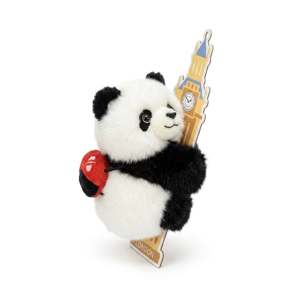 London Bus Hugging Panda Plush - UK Edition