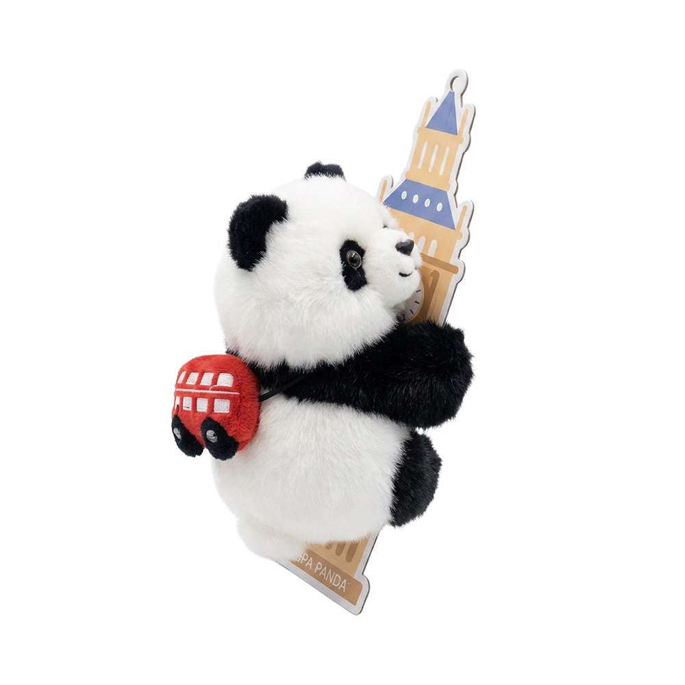 London Bus Hugging Panda Plush - UK Edition